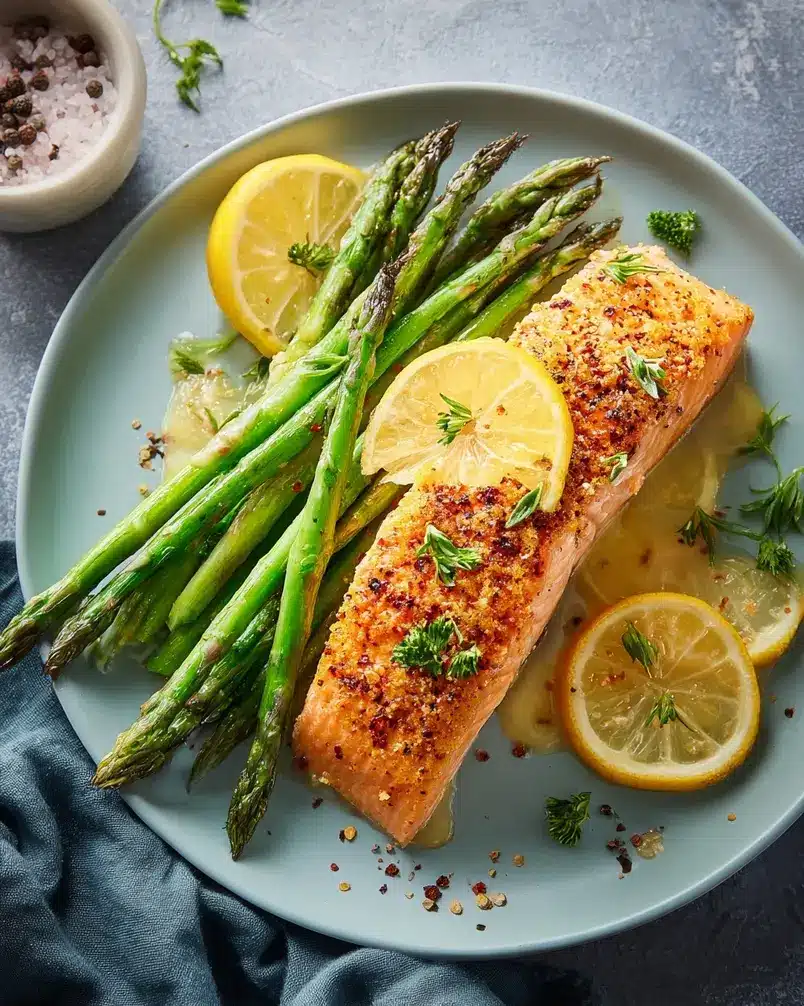 Easy 5-Ingredient Salmon 2 Fresh salmon fillets with lemons and herbs, ready for preparation