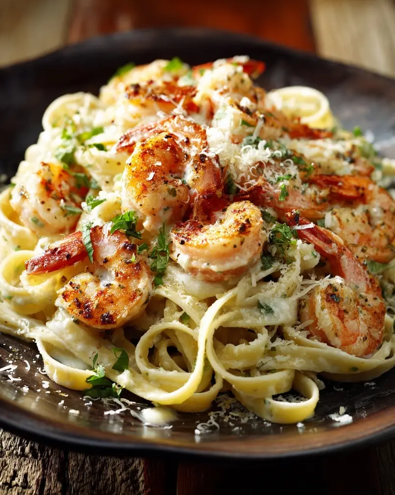 Peppered Shrimp Alfredo 2 Preparing ingredients for Peppered Shrimp Alfredo