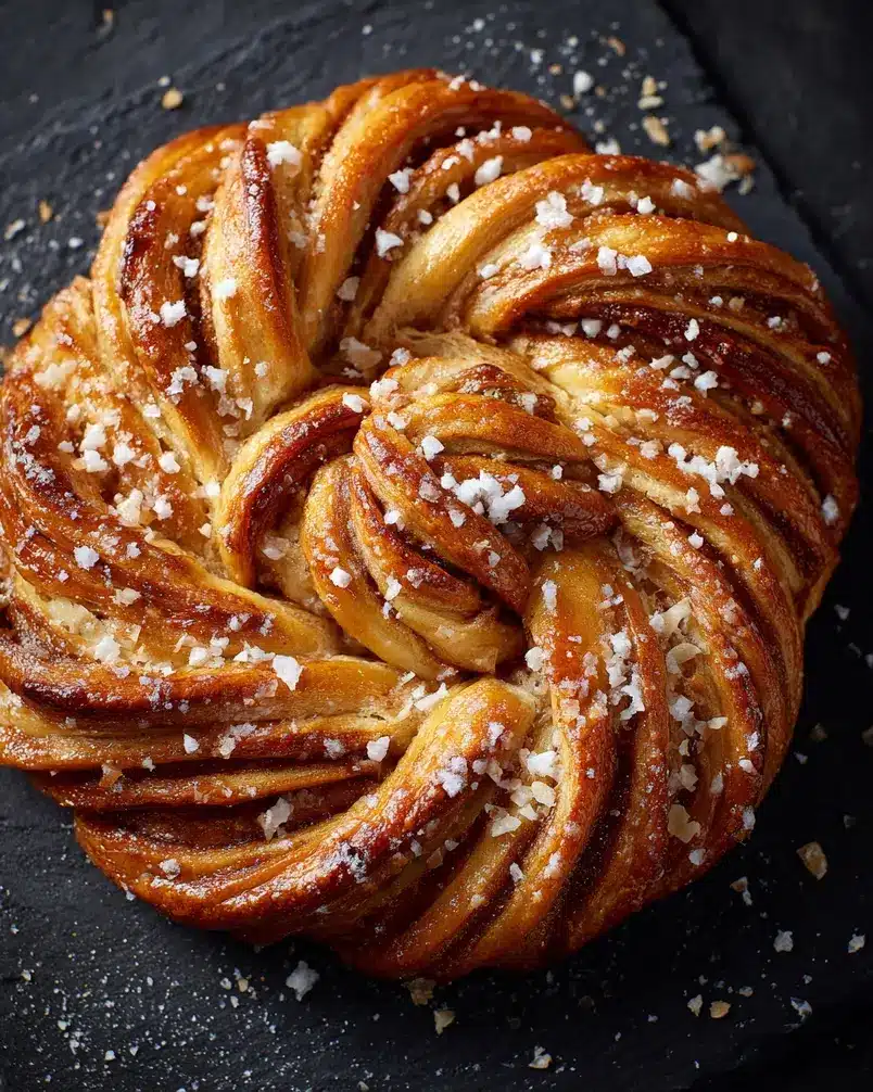 Danish Kringle 2 Preparing the dough for Danish Kringle, showing flour and butter being combined.
