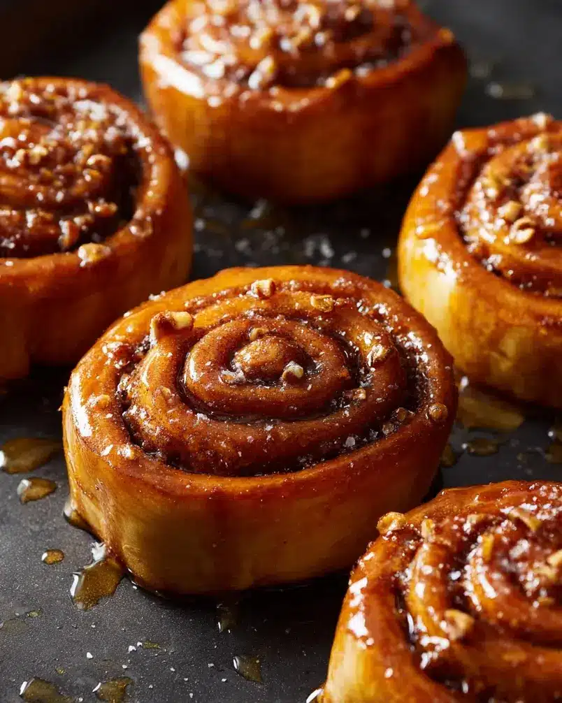 Sticky Buns 2 Melted butter and brown sugar mixture for sticky buns