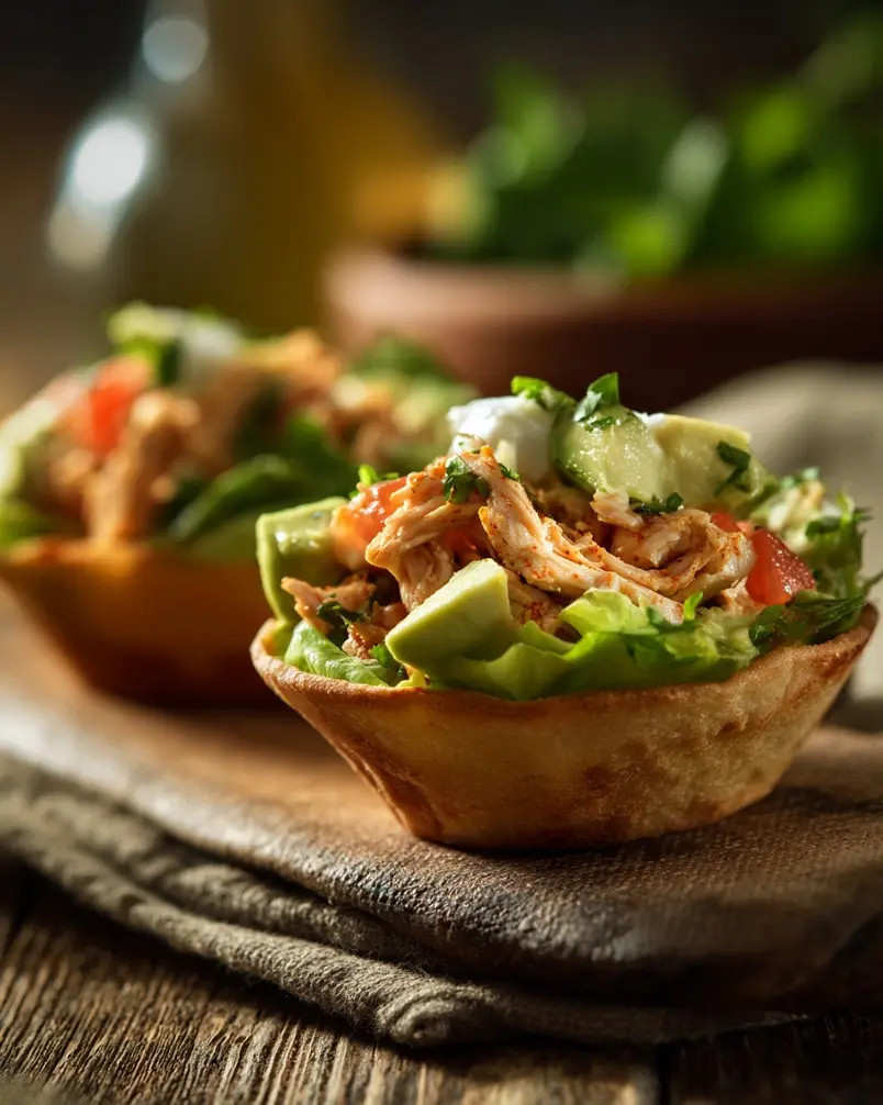 Mexi-Chicken Avocado Cups 3 Chicken being seasoned and cooked in a pan