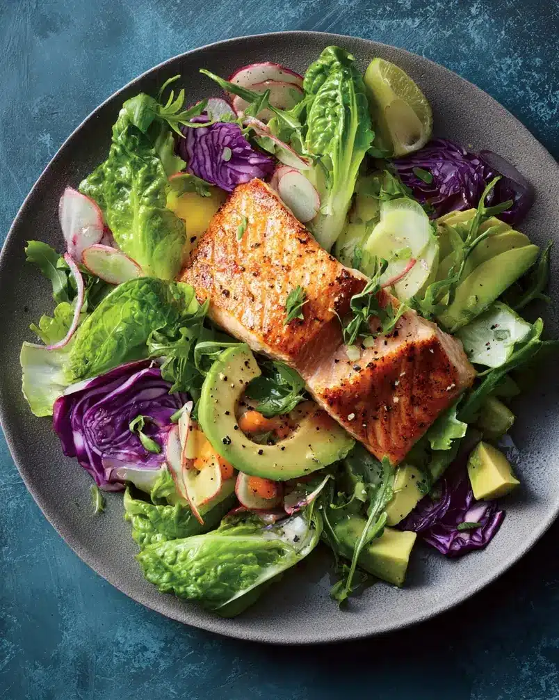 A Month's Worth of Quick and Easy Dinners 2 Fresh ingredients for a quick dinner being prepped on a wooden cutting board