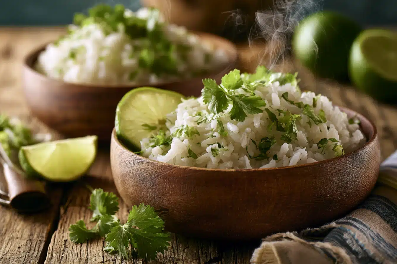 Cilantro Lime Rice Bowls 2 Cilantro Lime Rice Bowls with avocado, black beans, and grilled chicken