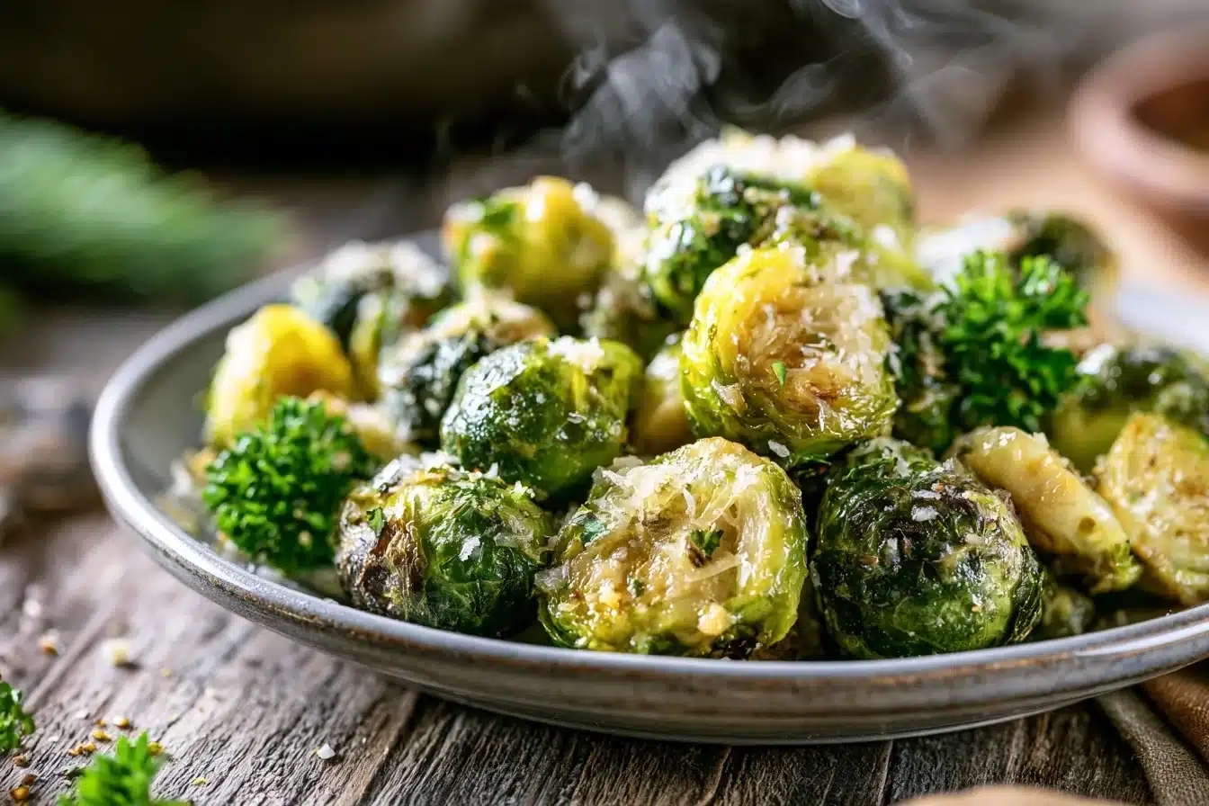 Crispy Air Fryer Garlic Parmesan Brussels Sprouts That You'll Crave 3 Crispy Air Fryer Garlic Parmesan Brussels Sprouts That You'll Crave