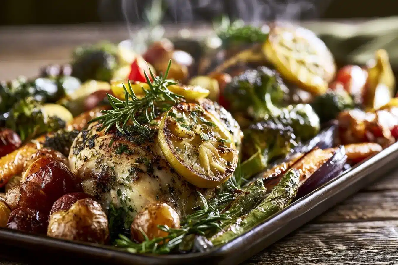 Foolproof Sheet Pan Lemon Herb Chicken with Veggies 3 Preparation of Lemon Herb Chicken with Veggies