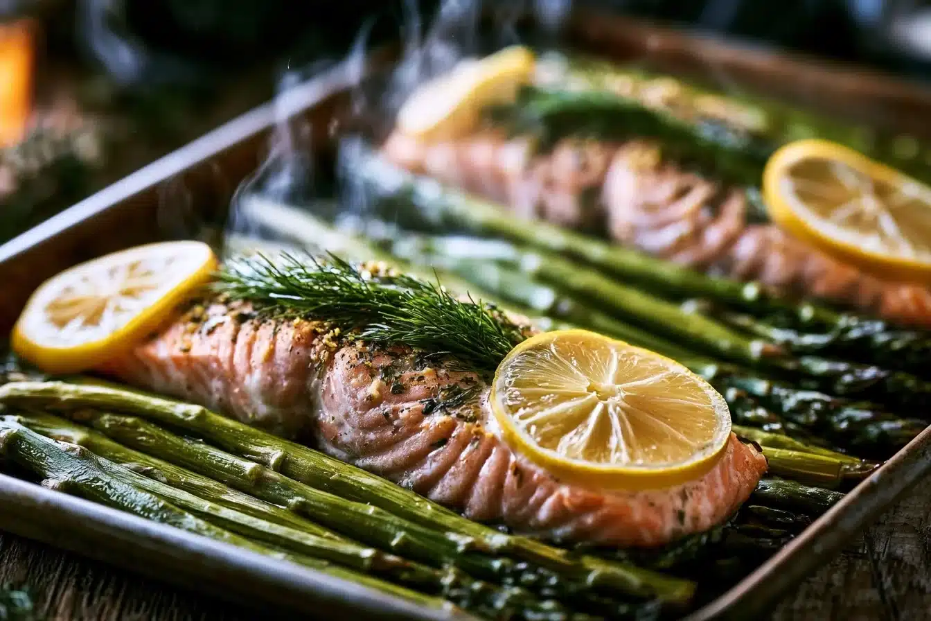 Sheet Pan Lemon Herb Salmon and Asparagus 2 Sheet Pan Lemon Herb Salmon and Asparagus