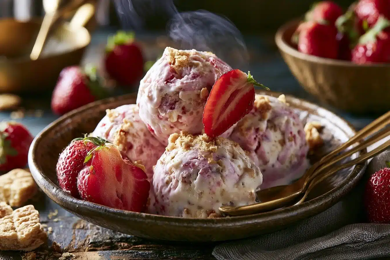 Strawberry Cheesecake Ice Cream 2026 2 Strawberry Cheesecake Ice Cream 2026 - A perfect scoop with fresh strawberries and graham cracker crumbles