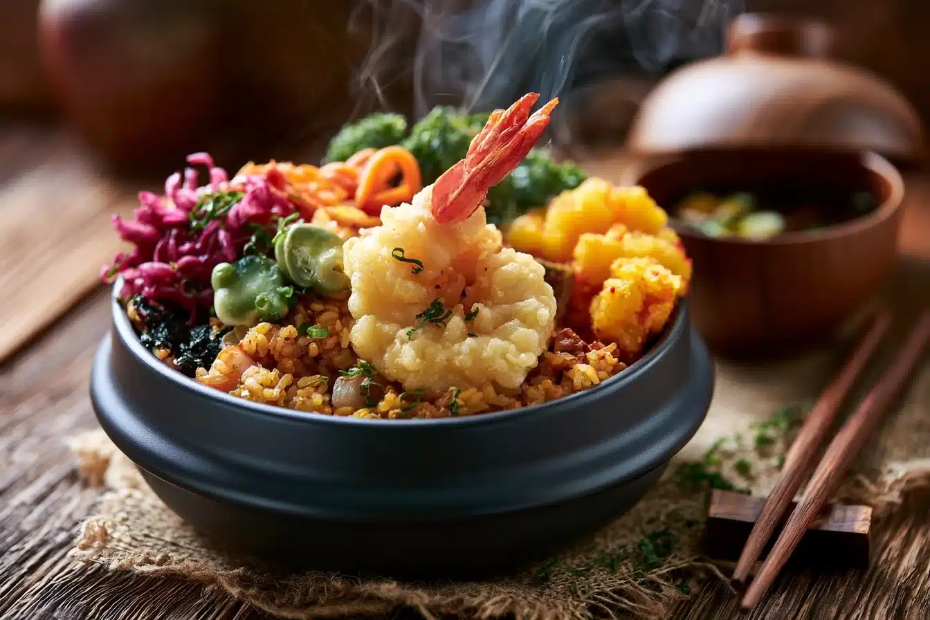 Korean Fried Rice with Shrimp Tempura Lunchbox 3 Korean Fried Rice with Shrimp Tempura Lunchbox