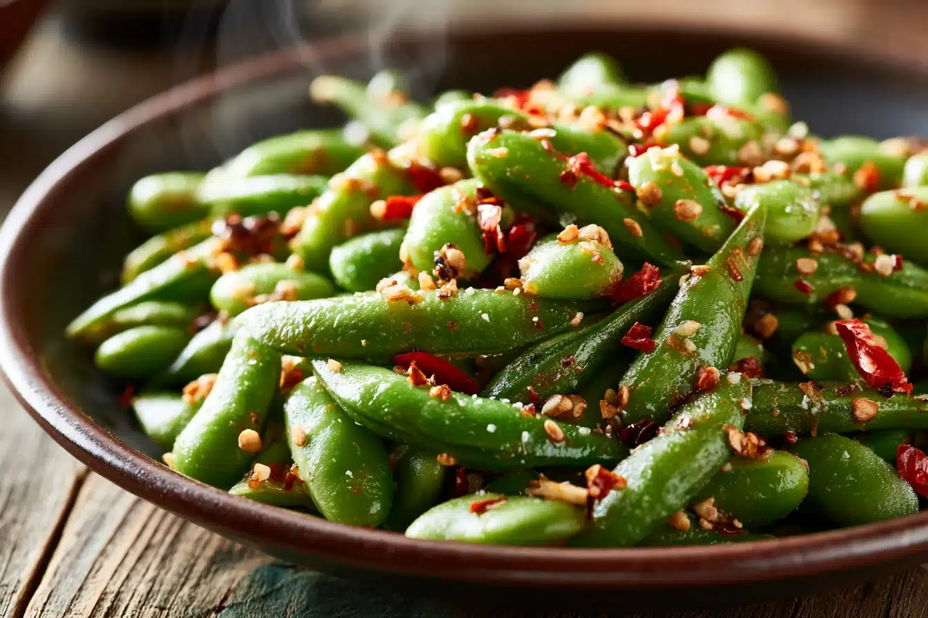 Spicy Garlic Edamame 3 Spicy Garlic Edamame