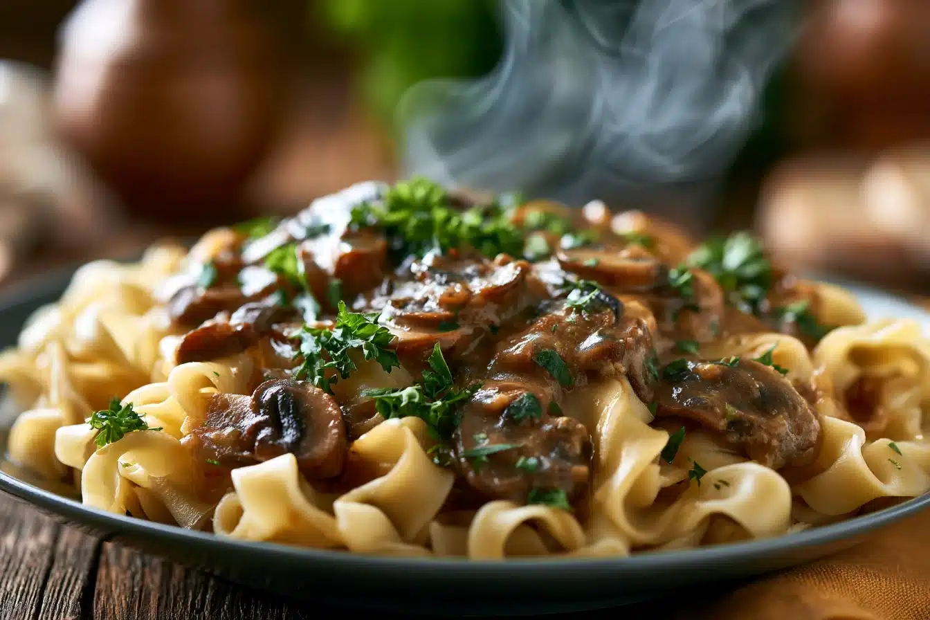 Vegan Mushroom Stroganoff with Pasta 2 Vegan Mushroom Stroganoff with Pasta