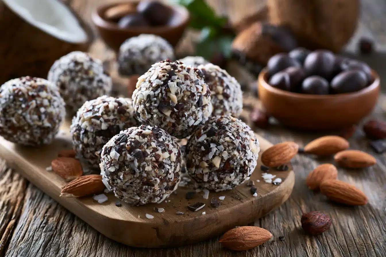 Almond Joy Energy Balls 3 Almond Joy Energy Balls mixture
