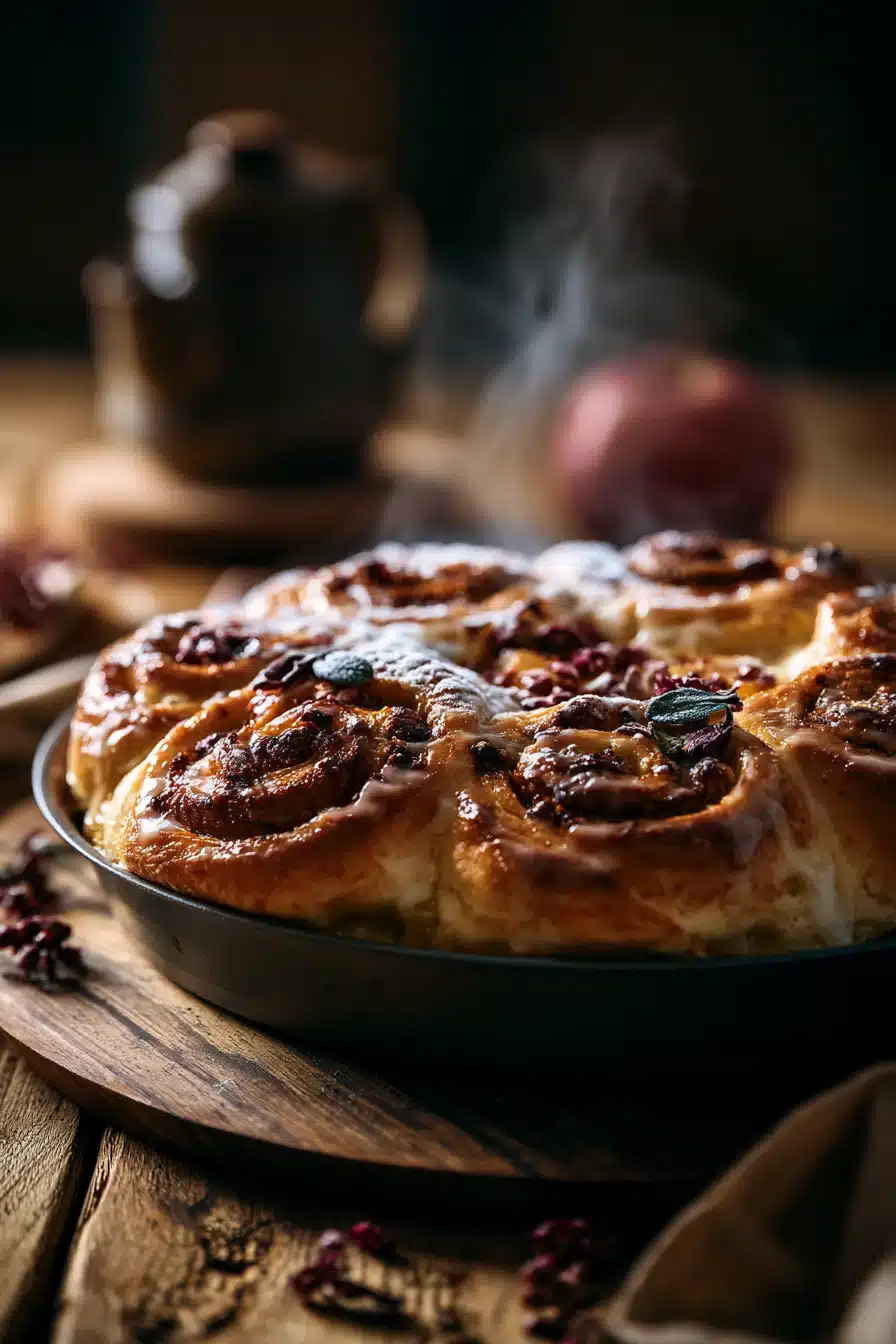 Cinnamon Roll Apple Bake 2 Cinnamon Roll Apple Bake with caramelized apples and cinnamon swirls