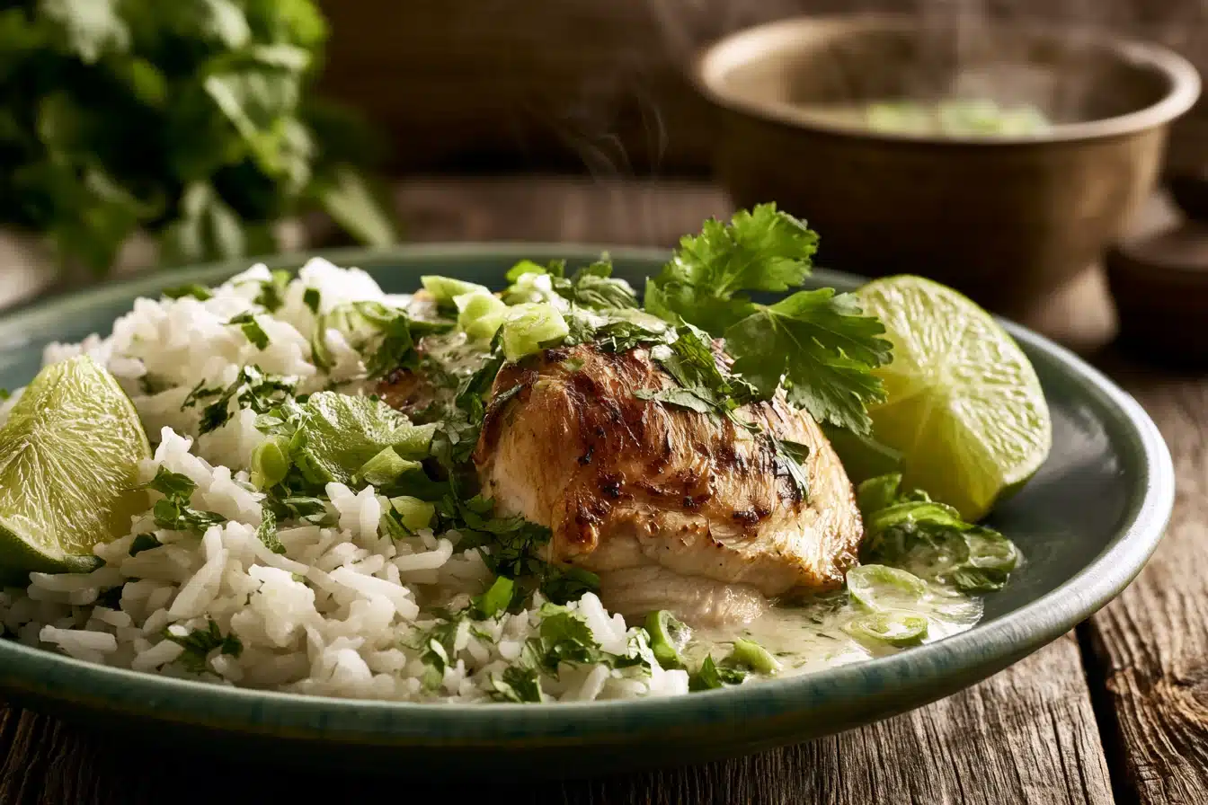Coconut Lime Chicken with Cilantro Rice 2 Coconut Lime Chicken with Cilantro Rice