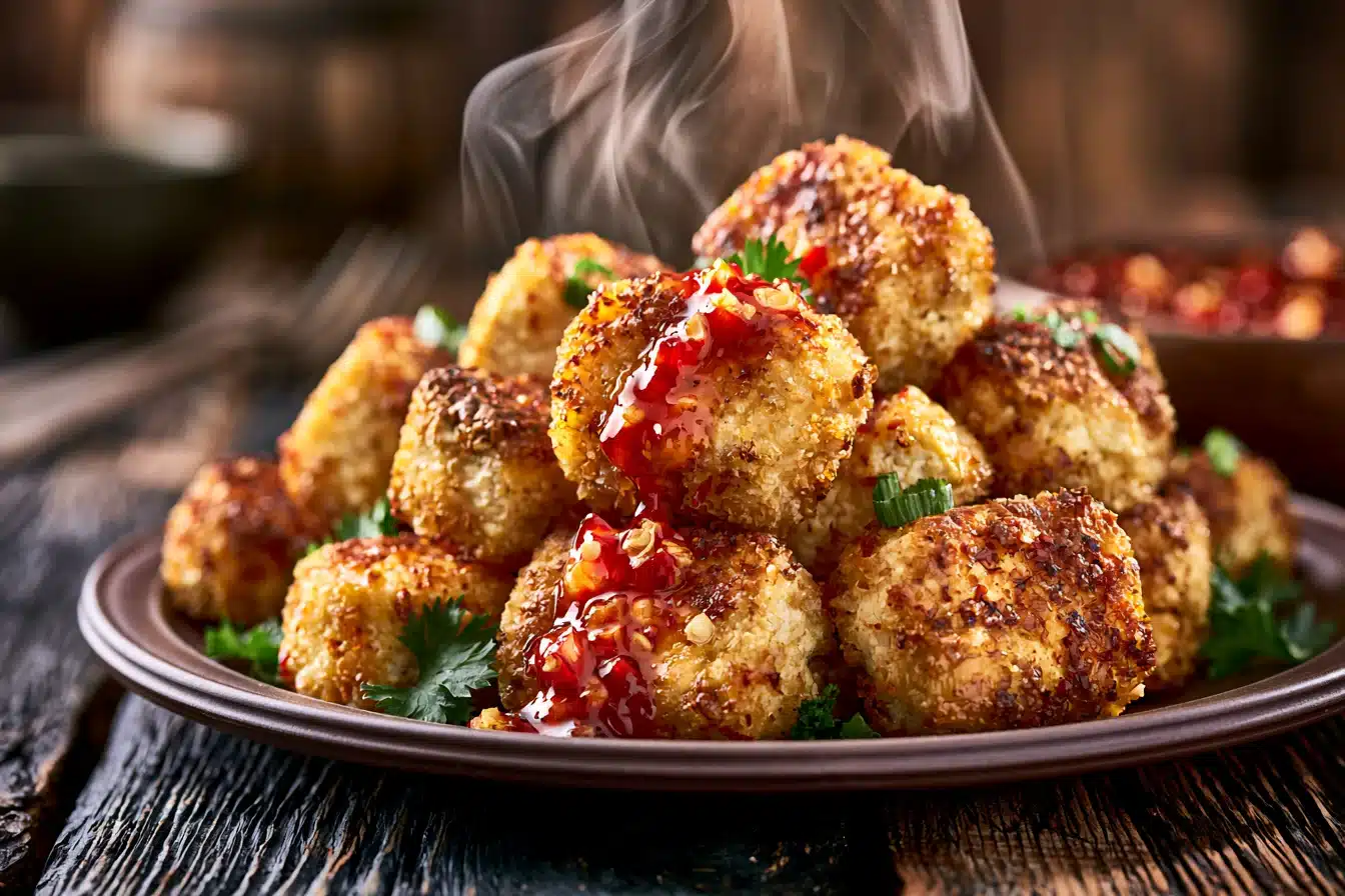 Crispy Baked Tofu Nuggets with Sweet Chili Sauce 2 Crispy Baked Tofu Nuggets with Sweet Chili Sauce