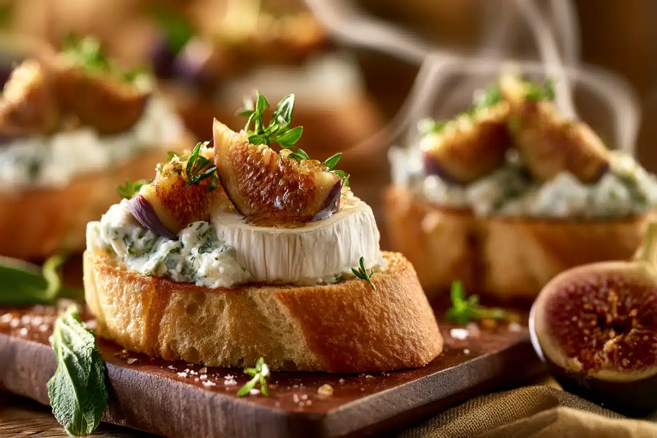 Herbed Goat Cheese and Fig Crostini 2 Herbed Goat Cheese and Fig Crostini