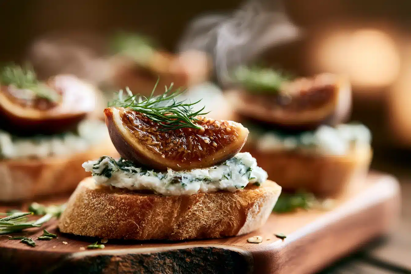 Herbed Goat Cheese and Fig Crostini 3 Herbed Goat Cheese and Fig Crostini