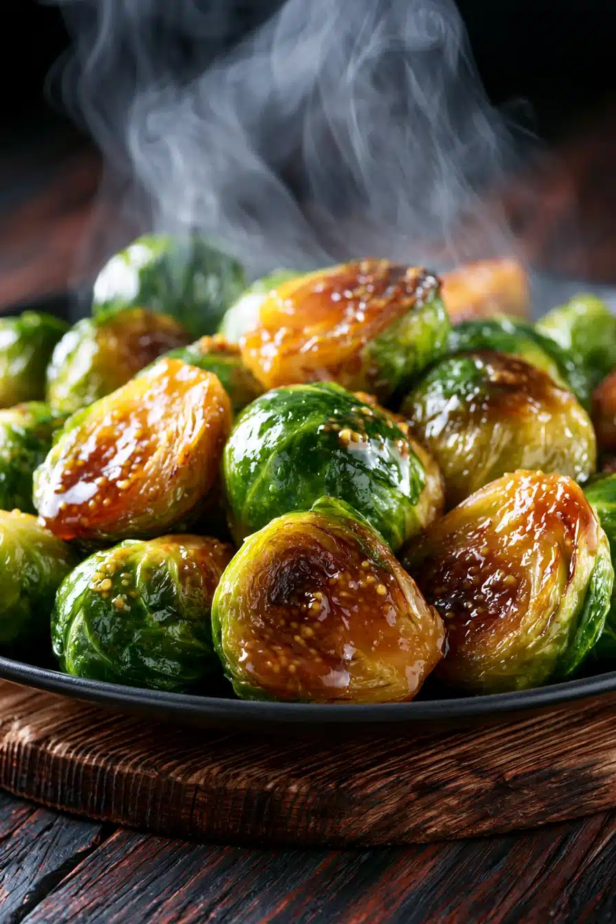 Honey Mustard Glazed Brussels Sprouts 2 Honey Mustard Glazed Brussels Sprouts