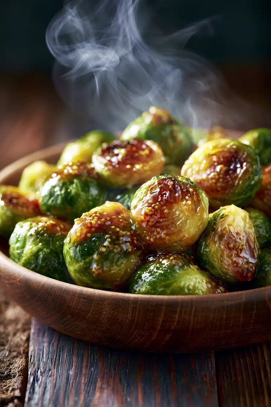 Honey Mustard Glazed Brussels Sprouts 3 Honey Mustard Glazed Brussels Sprouts