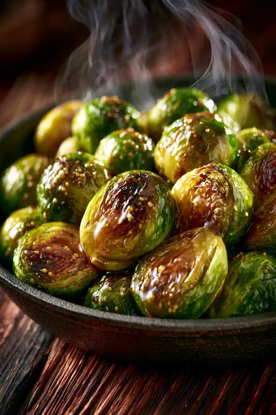 Honey Mustard Glazed Brussels Sprouts 3 Honey Mustard Glazed Brussels Sprouts