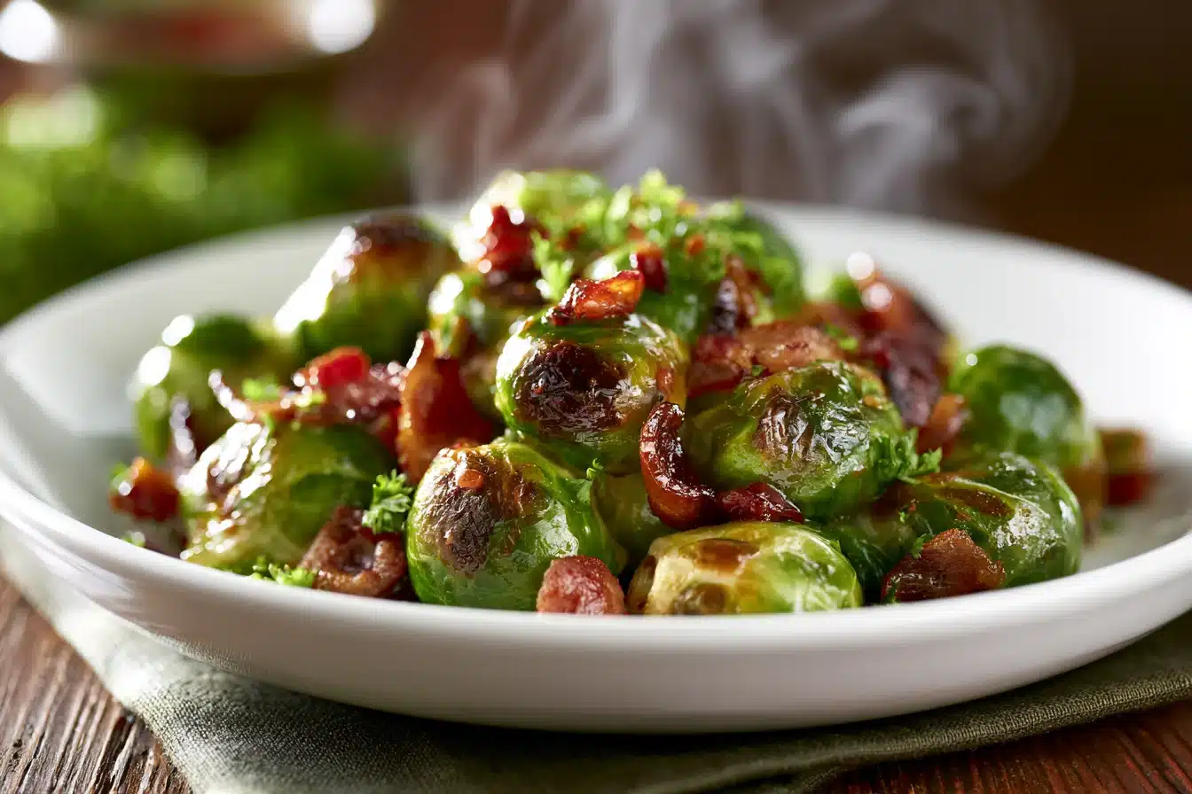 Honey Sriracha Brussels Sprouts with Bacon 3 Honey Sriracha Brussels Sprouts with Bacon