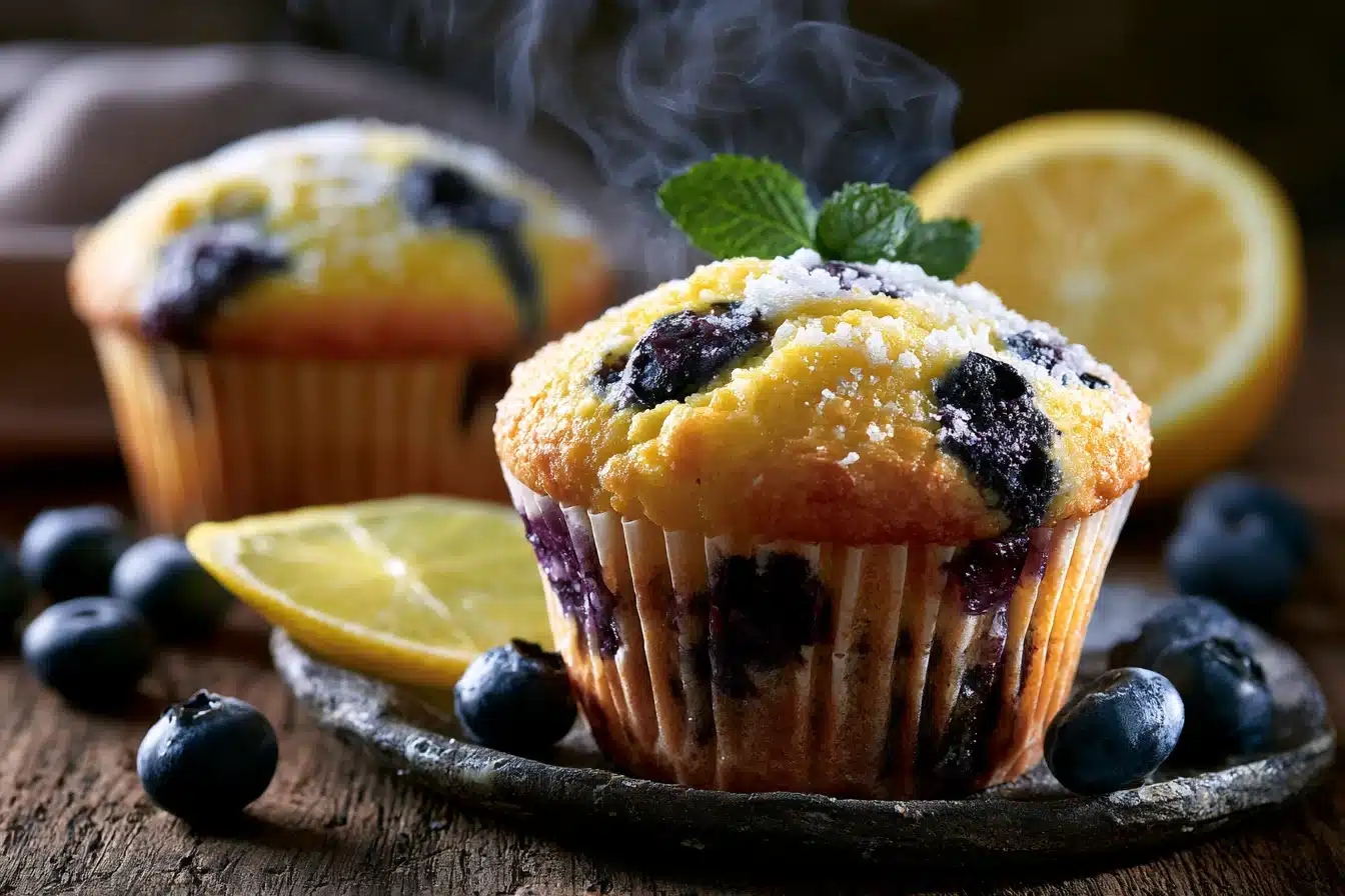 Lemon Blueberry Ricotta Muffins 2 Lemon Blueberry Ricotta Muffins