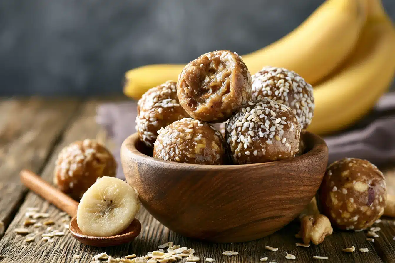 Peanut Butter Banana Energy Bites 3 Peanut Butter Banana Energy Bites mixture