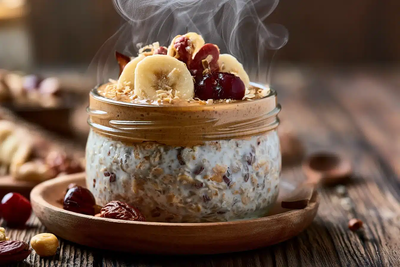 Peanut Butter Banana Overnight Oats 2 Peanut Butter Banana Overnight Oats