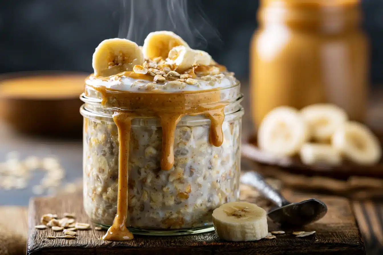 Peanut Butter Banana Overnight Oats 3 Peanut Butter Banana Overnight Oats