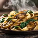 Savory Mushroom and Spinach Pasta 1 savory mushroom and spinach pasta