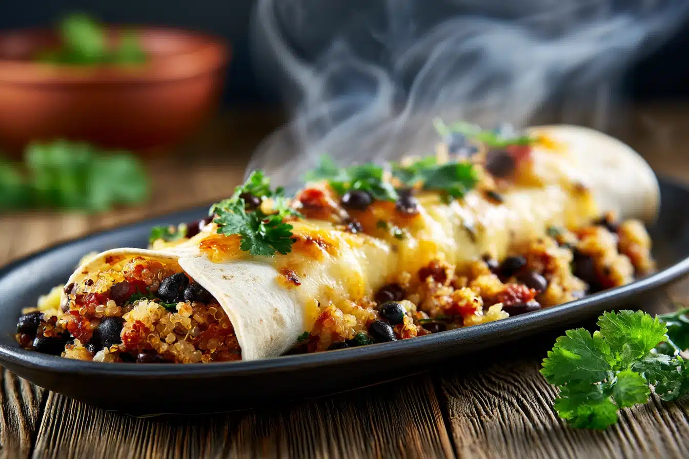 Savory Quinoa and Black Bean Enchiladas 3 Savory Quinoa and Black Bean Enchiladas