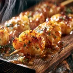 Spicy Garlic Butter Shrimp Skewers 2 spicy garlic butter shrimp