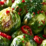Spicy Garlic Roasted Brussels Sprouts 5 spicy garlic roasted brussels sprouts